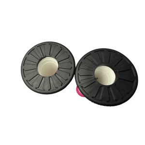 Puños ufo rosa y negro