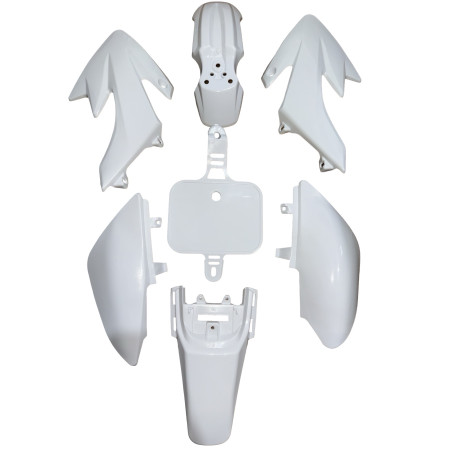 Plasticos Carenados CRF50 pit bike Blanco