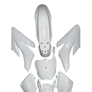 Plasticos Carenados CRF70 pit bike Blanco