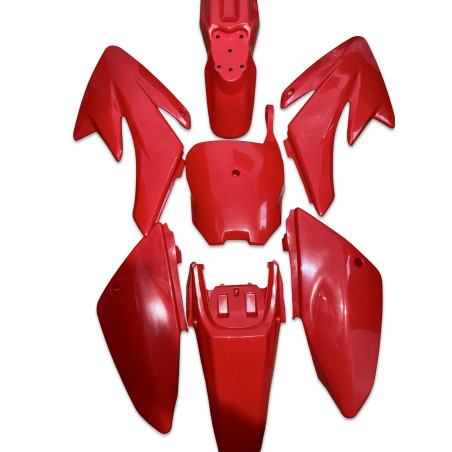 Plasticos Carenados CRF70 pit bike Rojo