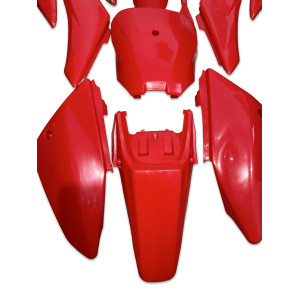 Plasticos Carenados CRF70 pit bike Rojo