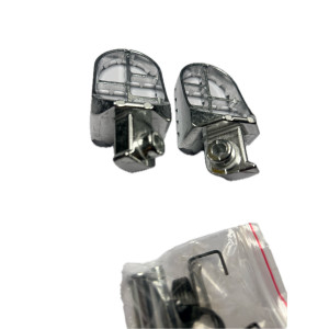 Pareja estriberas metalicas plata