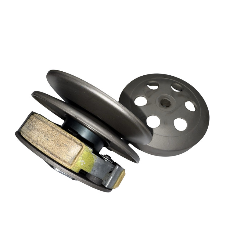 Kit polea con embrague y campana minarelli horizontal 105mm
