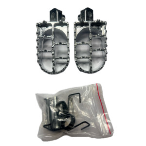 Pareja estriberas plata metalicas