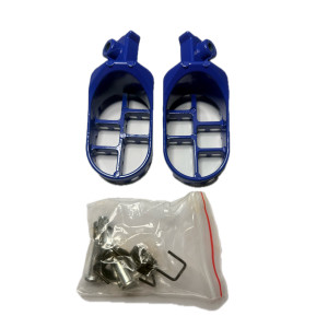 Pareja estriberas metalicas azules