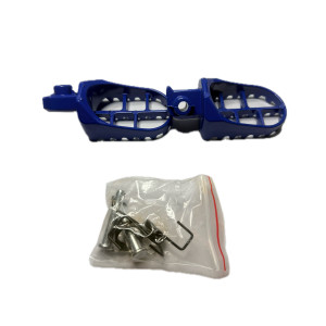 Pareja estriberas metalicas azules