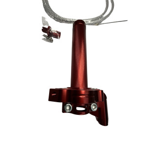 Puño gas rapido racing aluminio con cable