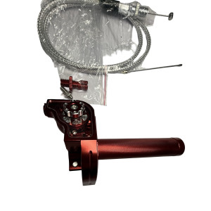 Puño gas rapido racing aluminio con cable