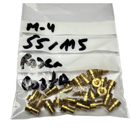 Kit 25 chicles M4 dellorto 55-115 rosca corta