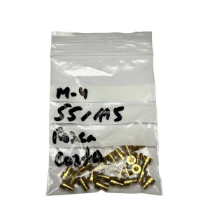Kit 25 chicles M4 dellorto 55-115 rosca corta