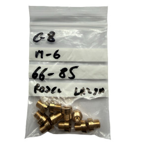 Kit 10 chicles carburador M6 66-85 rosca larga