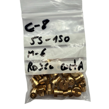 Kit 20 chicles carburador M6 55-150 rosca corta