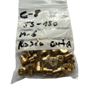 Kit 20 chicles carburador M6 55-150 rosca corta