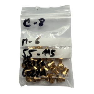 Kit 25 chicles carburador M6 55-115 rosca corta