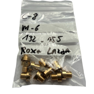 Kit 10 chicles dellorto M6 132-155 rosca larga
