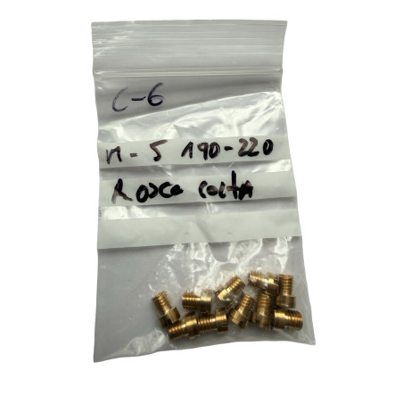 Kit 10 chicles dellorto oko m5 190-220 rosca corta