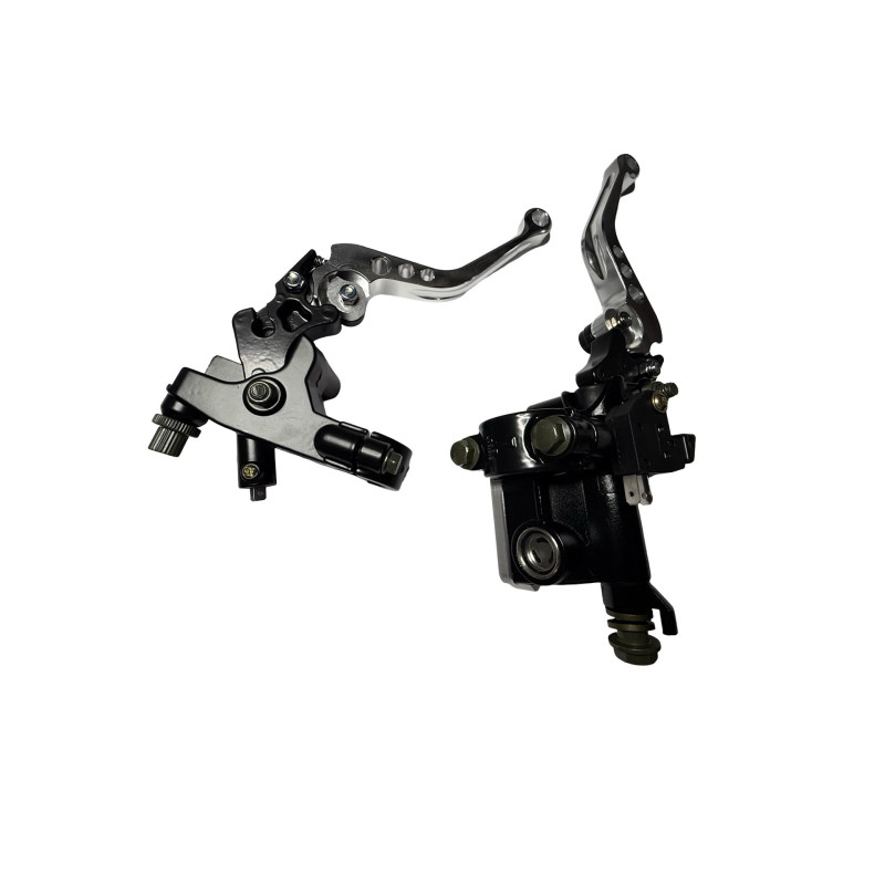 Bomba de freno y Maneta de Embrague universal plata