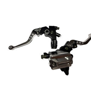 Bomba de freno y Maneta de Embrague universal plata