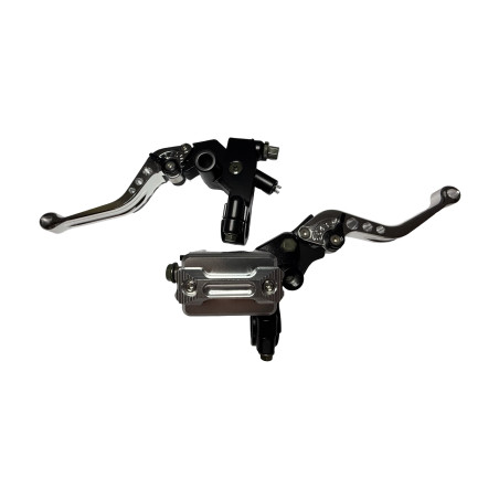 Bomba de freno y Maneta de Embrague universal plata