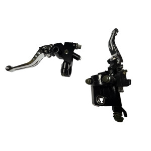 Bomba de freno y Maneta de Embrague universal plata