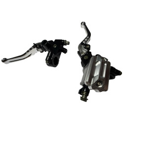 Bomba de freno y Maneta de Embrague universal plata