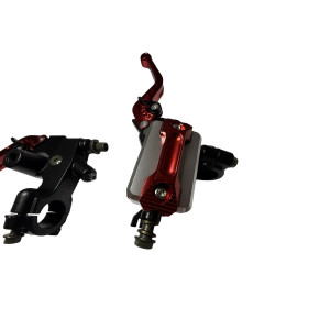 Bomba de freno y Maneta de Embrague universal rojo
