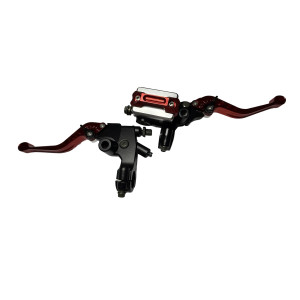 Bomba de freno y Maneta de Embrague universal rojo