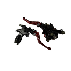 Bomba de freno y Maneta de Embrague universal rojo
