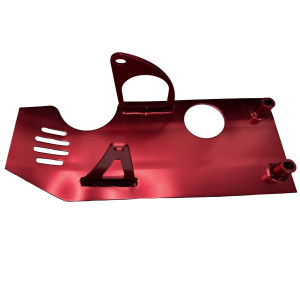 Protector cubrecarter de aluminio rojo pit bike